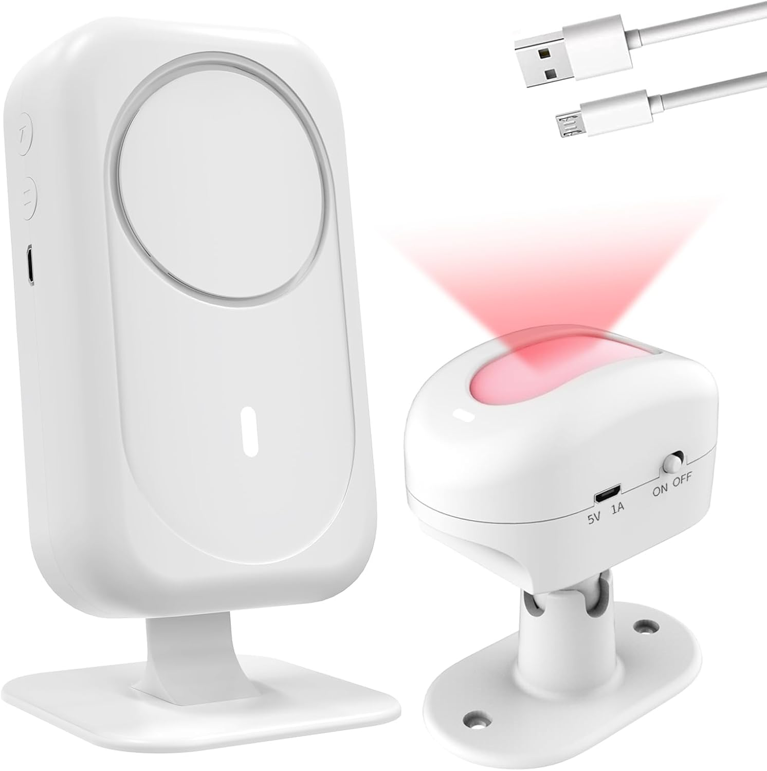 DAYTECH Motion Sensor Door Chime, Wireless Doorbell for Business Entry with 3 Working Modes Welcome Infrared Motion Sensor Detector Caregiver Reminder for Elderly, 1 Receiver 1 Transmitter image number 6