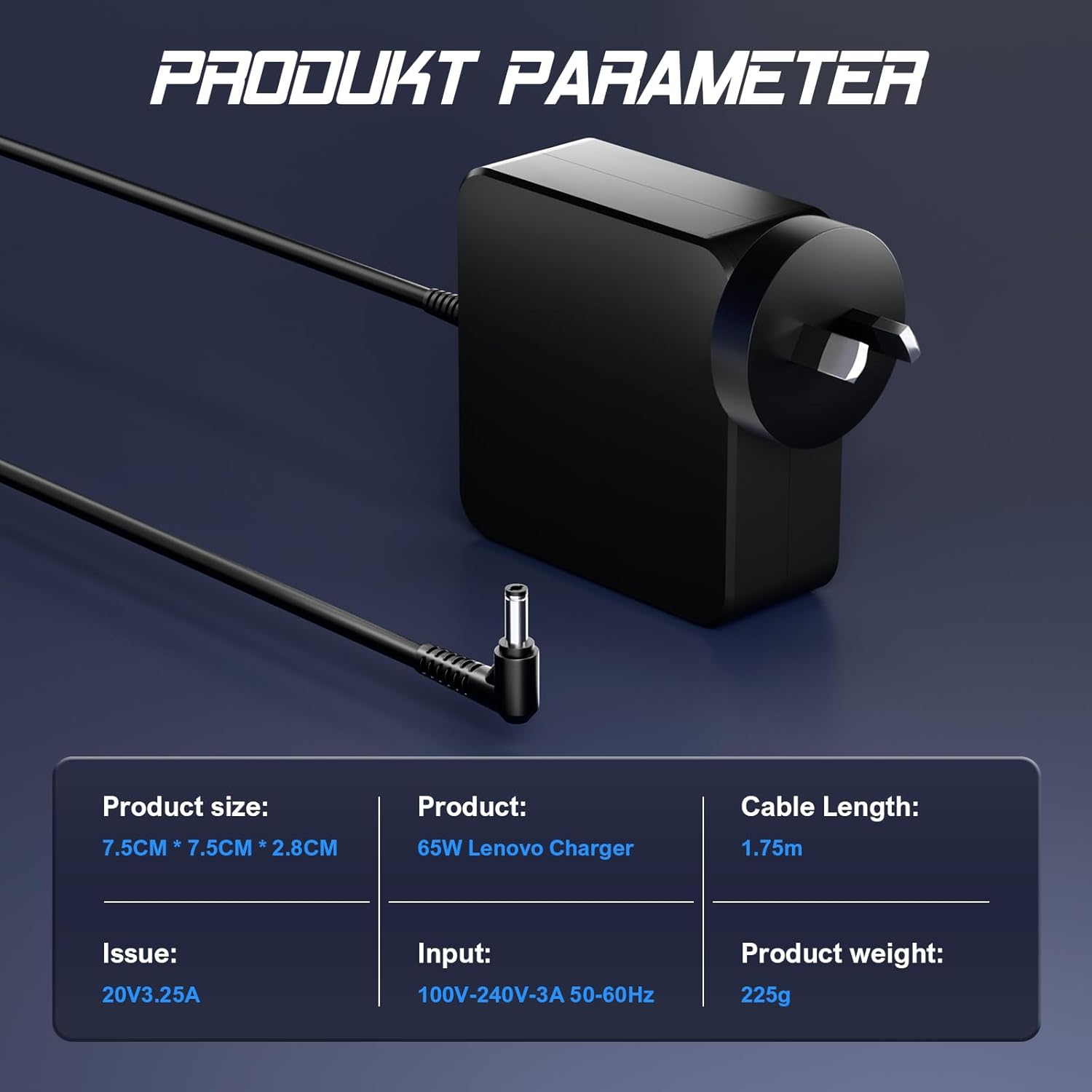 65W Charger for Lenovo Laptop Computer AC Adapter Charger for Lenovo Ideapad 3I 5I 14 15 Ideapad Flex 3 5 Yoga S740 530 330 720 520 V155 V145 L340 C340 S340 S145 130S 530S 520S 720S 710S ADLX65CCGU2A image number 2