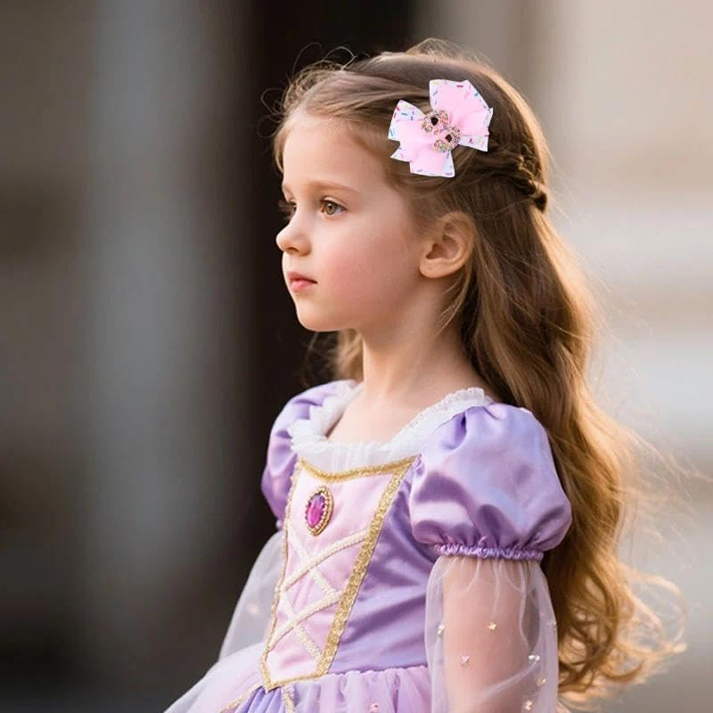 Ice Cream Birthday Hair Bow Clips Sprinkle 3Rd Birthday Girl Hair Bows for Happy Bday Party Favors Glitter Bows Side Clip for 3 Years Old Girls Kids - 2 Year Old Pink image number 6