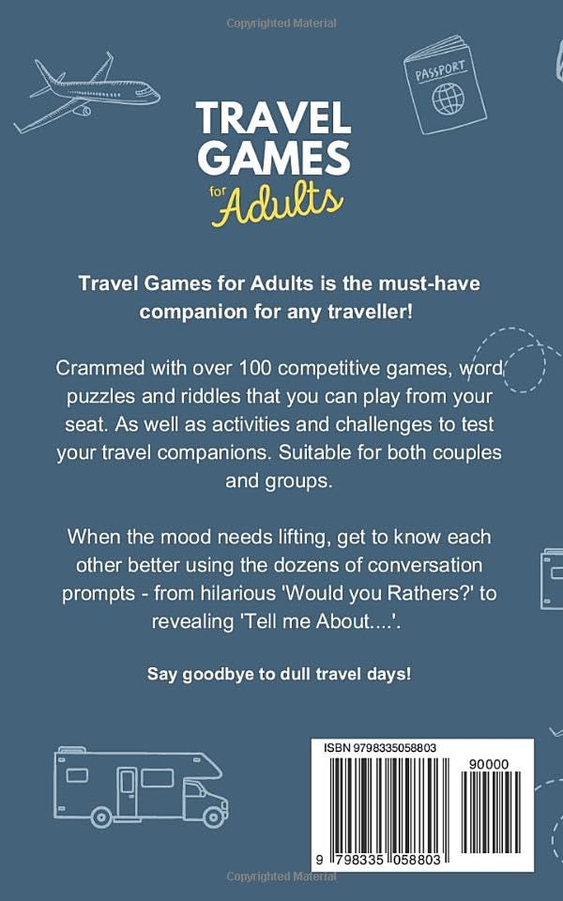 Travel Games for Adults: 100+ Games, Activities & Conversation Starters for Road Trips & Airplane Journeys
