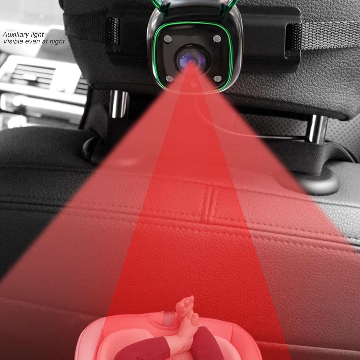 Baby Car Camera with 6.86Inch Screen, Rear Facing Camera HD 1080P Rearview Baby Car Monitor, Portable Baby Monitor for Travel, Easy Setup image number 4