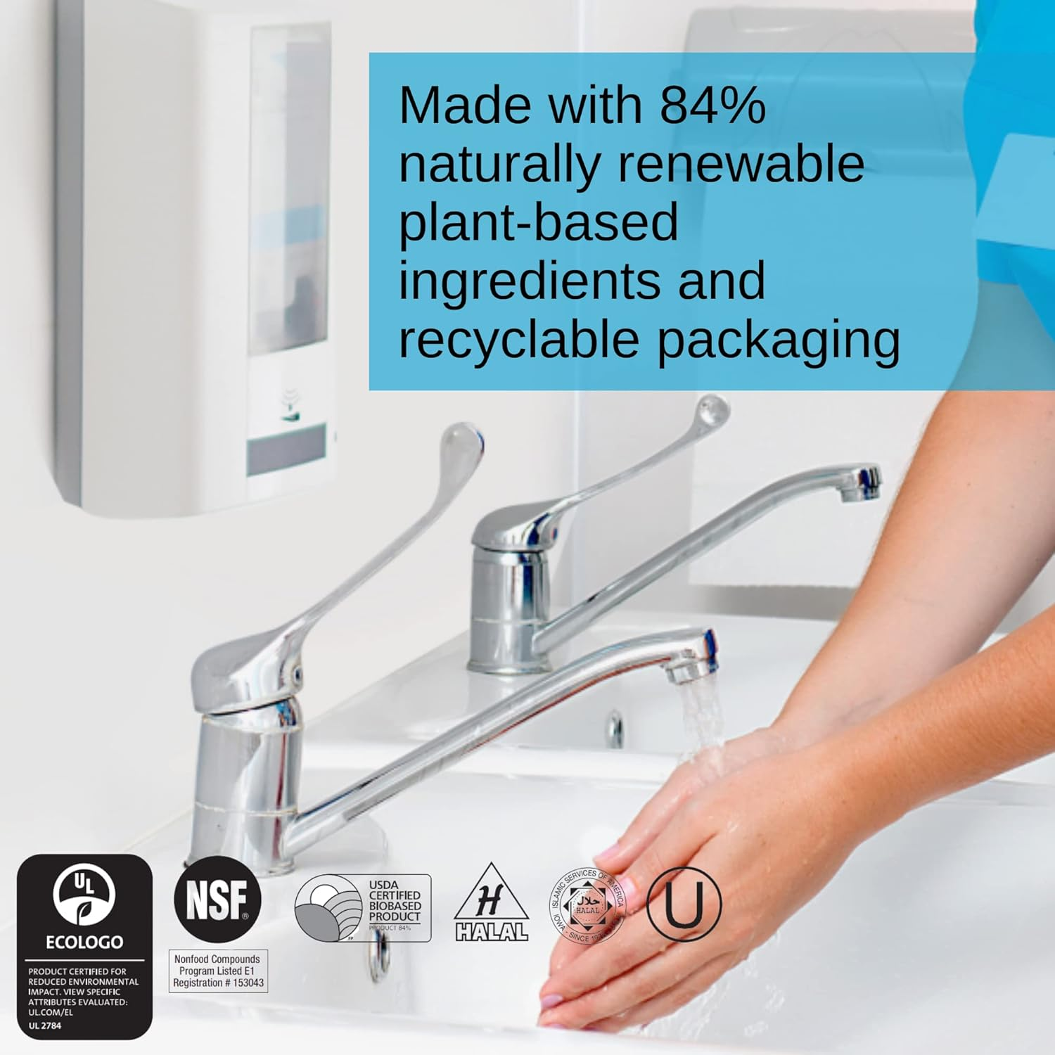 Diversey 100907880 Soft Care Sensitive Foam Hand Wash, for Use in Intellicare Dispenser, Fragrance-Free, 1.3-Liter image number 4