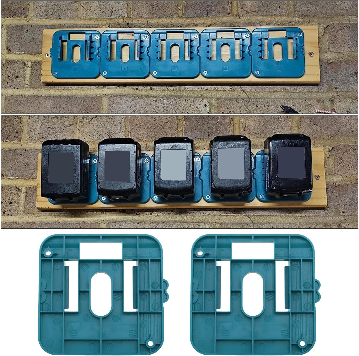 Emagtech 6PCS Battery Holder Compatible with Makita 18V BL1860 BL1850 BL1840 BL1830 Battery Mounts Dock Holder Base with 12PCS Fixing Screws image number 3