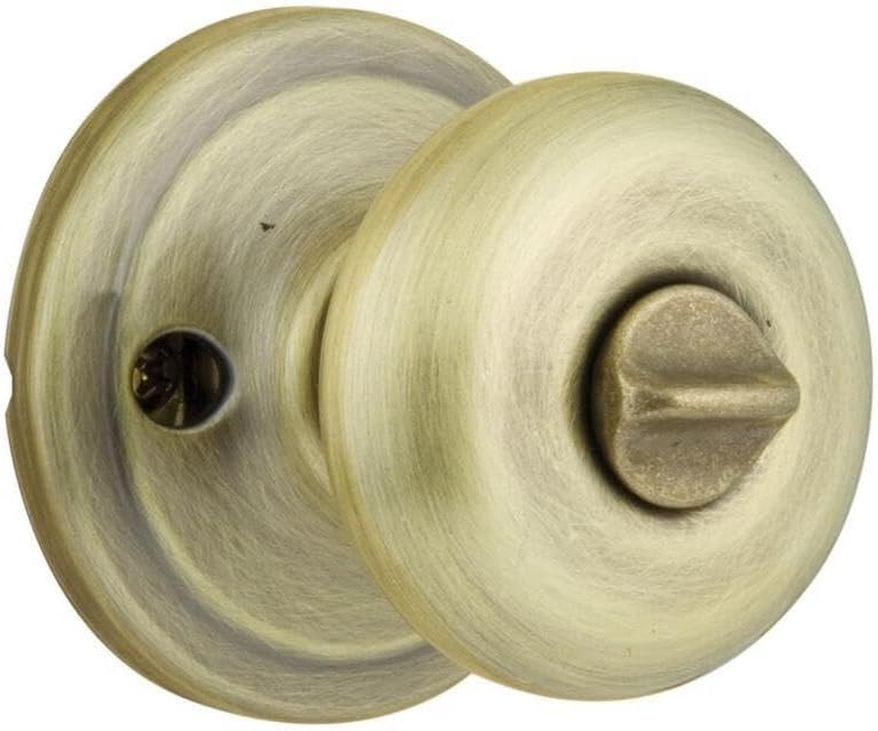 Kwikset Juno Entry Knob Featuring Smartkey in Antique Brass image number 4