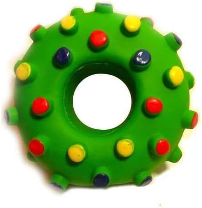Wantchew Latex Dog Squeaky Chew Toy Bubble Donut, Dog Toys, Pet Toys image number 1