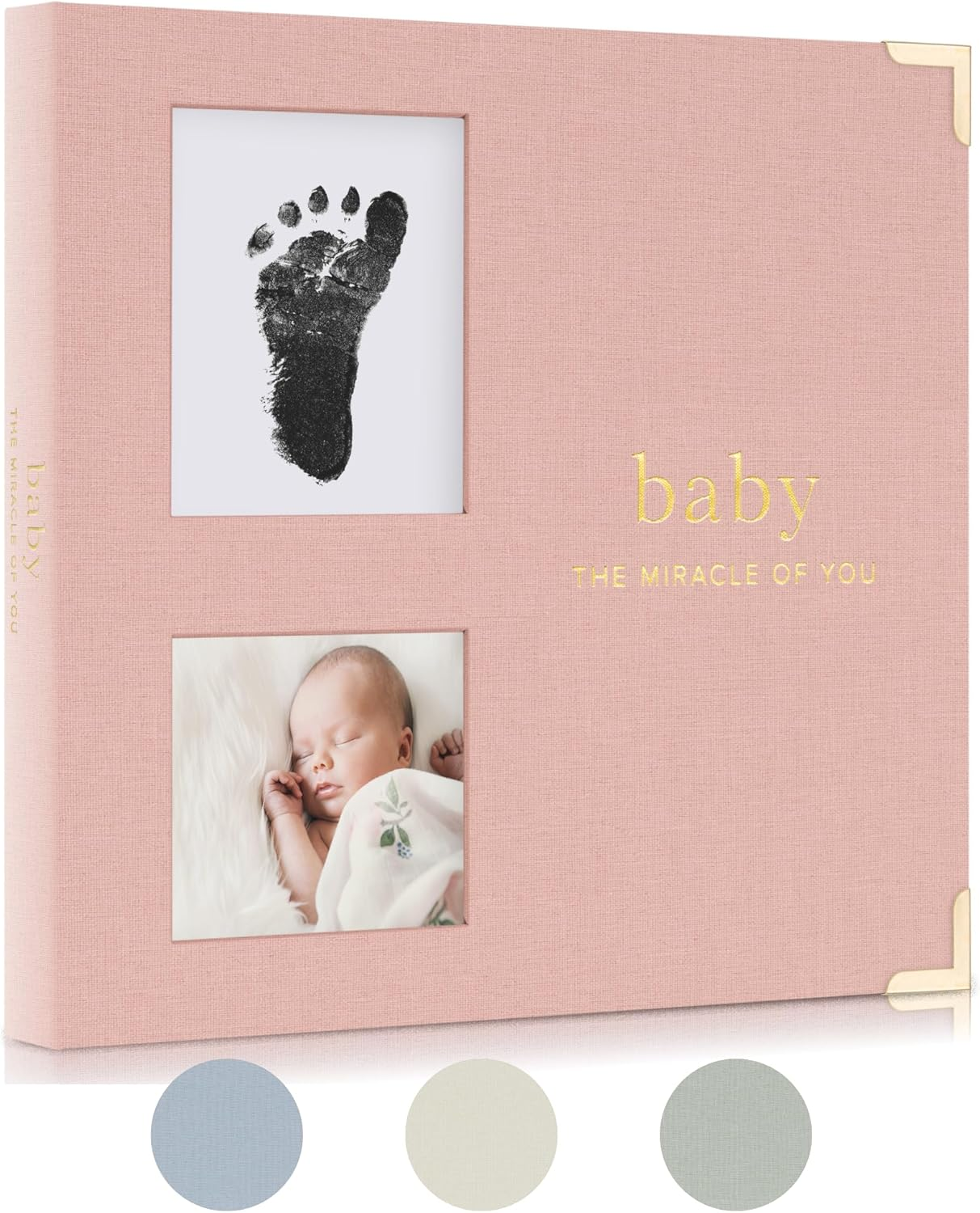 Keepsake Baby Memory Book for Boys and Girls &ndash; Timeless First 5 Year Baby Book with Photoslots &ndash; Cute Journal Scrapbook or Photo Album - Record a Milestone for Every Event from Birth to Age 5