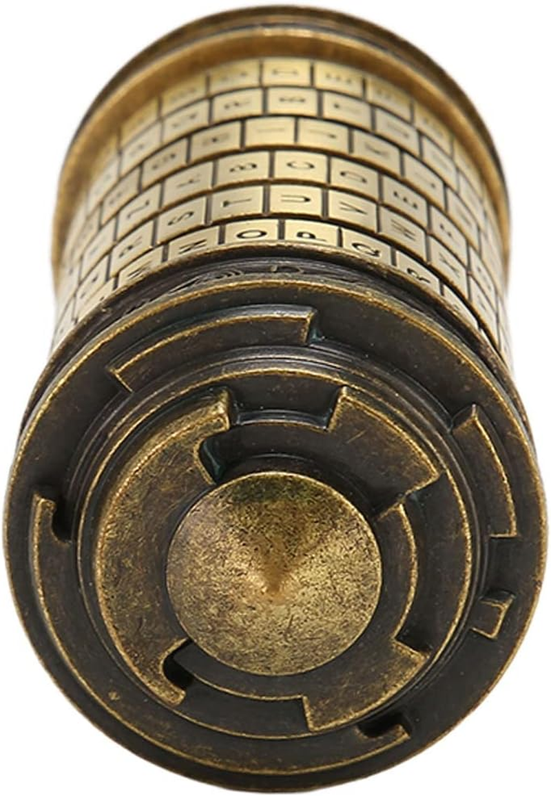 Da Vinci Code Mini Cryptex Lock Puzzle Box with Hidden Compartments for Notes Paper Money Rings Jewelry, Interesting Creative Romantic Birthday