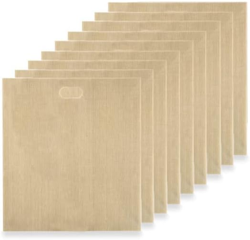 10PCS Reusable Toaster Bag Gluten Free Bread Bag Sandwich Toasting Brown Bags AU image number 1