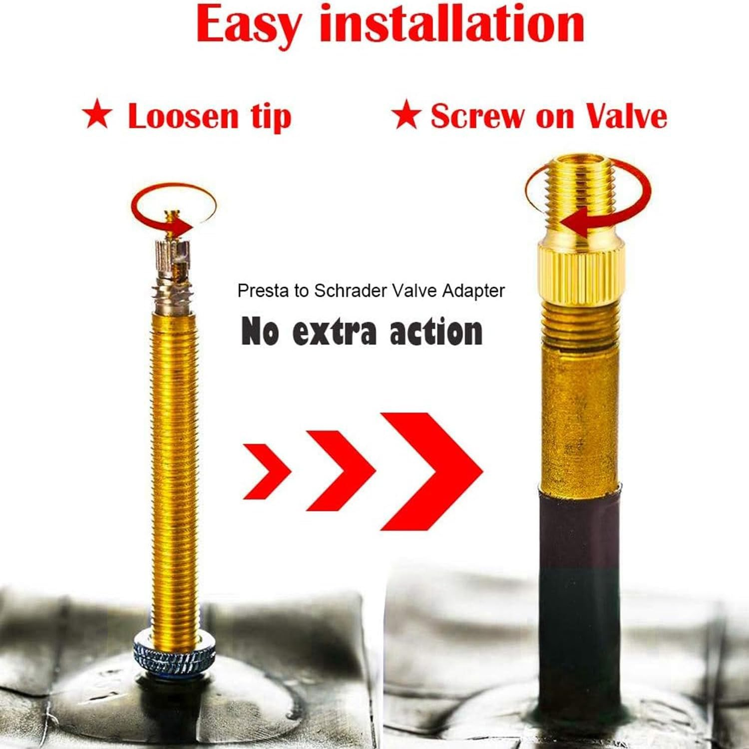 21PCS Brass Presta Schrader Valve Adapter Tools, Ball Pump Needle, Bike Tire Valve Pump Adapters, Pump Tools, Presta Valve Adapter Bike Pump Accessories Fit for Bike Gym Balloon Toy Pump image number 5