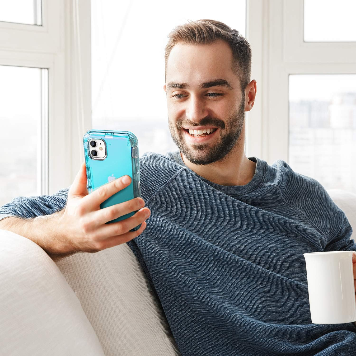 Oribox Case Compatible with Iphone 11, Heavy Duty Shockproof Anti-Fall Clear Case image number 6