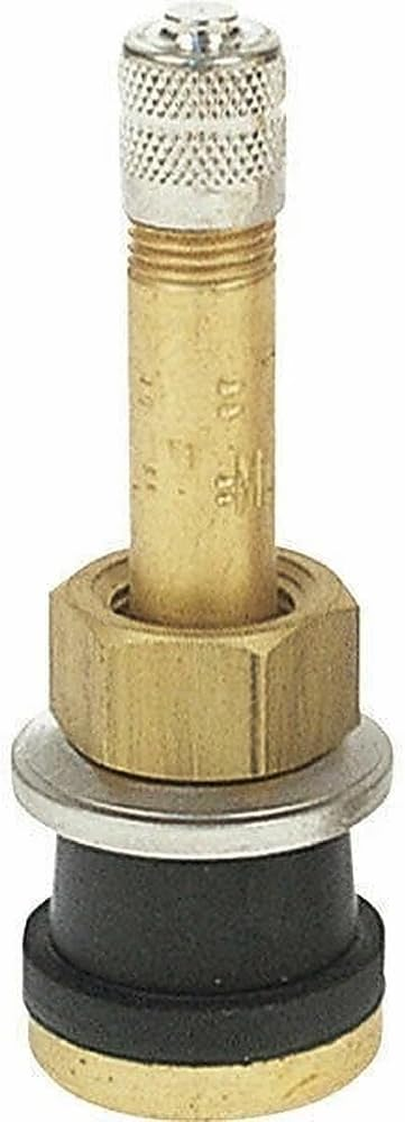 Lot of 10 TR500 2" Straight Brass Clamp-In Tubeless Truck Tire Valve Stems + Cap image number 1