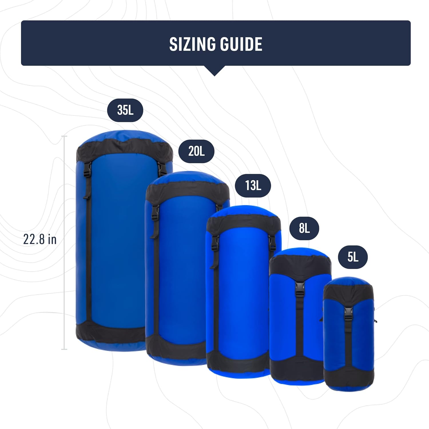 Sea to Summit Lightweight Compression Sack, Surf the Web, 20 Liter Capacity image number 6