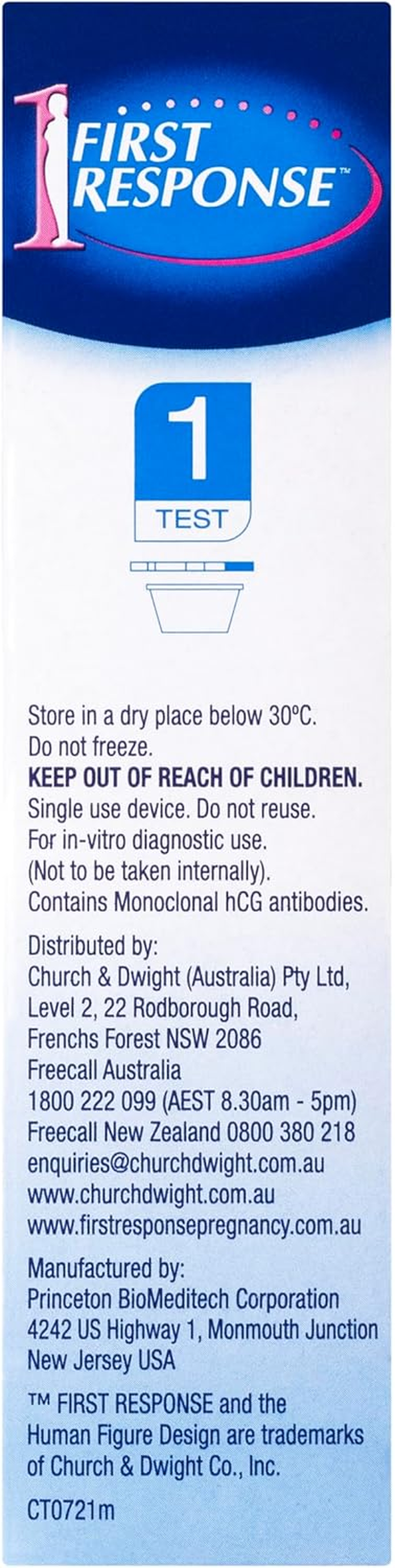 First Response Pregnancy Dip & Read 1 Test - Easy to Read - Fast Results - Test at Any Time of the Day - 1 Pack
