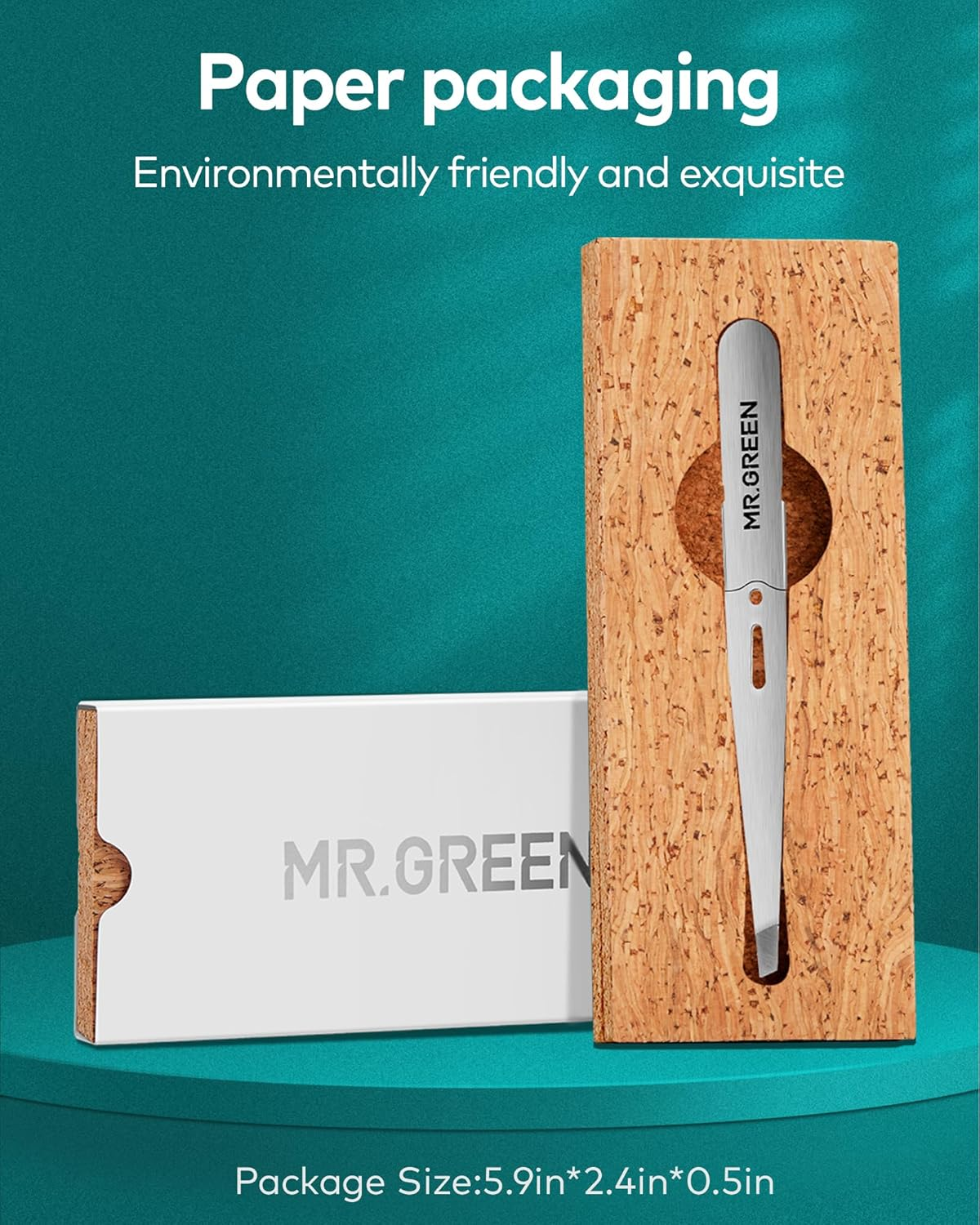 Mr.Green Tweezers for Women Facial Hair, Professional Precision Eyebrow Tweezer for Women and Men, Premium Stainless Steel Slanted Hair Removal Pince a Epiler image number 5
