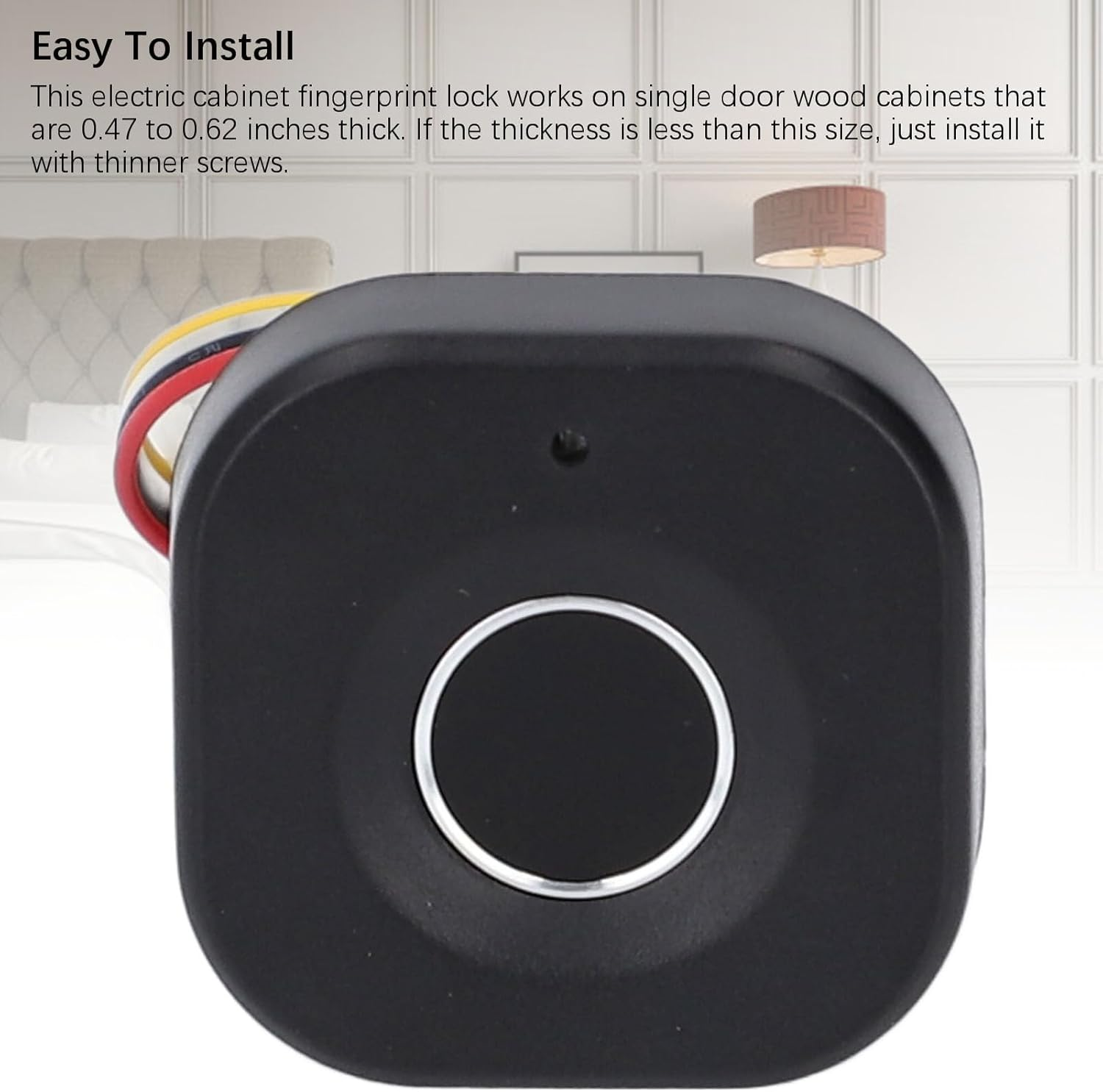 Fingerprint Cabinet Lock - APP Control Semiconductor Biometric Lock with Multiple Unlocking Methods, Locker Lock for Home and Office image number 3