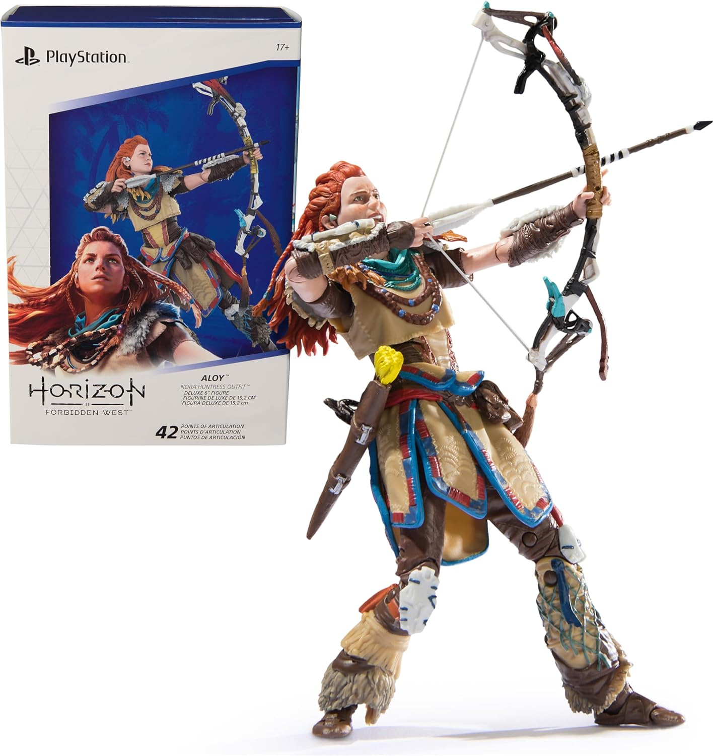 Playstation Horizon Forbidden West, Deluxe 15-Cm Aloy Action Figure with 15 Accessories, the Shapes Collection, for PS5 Fans & Collectors Aged 17+ image number 5