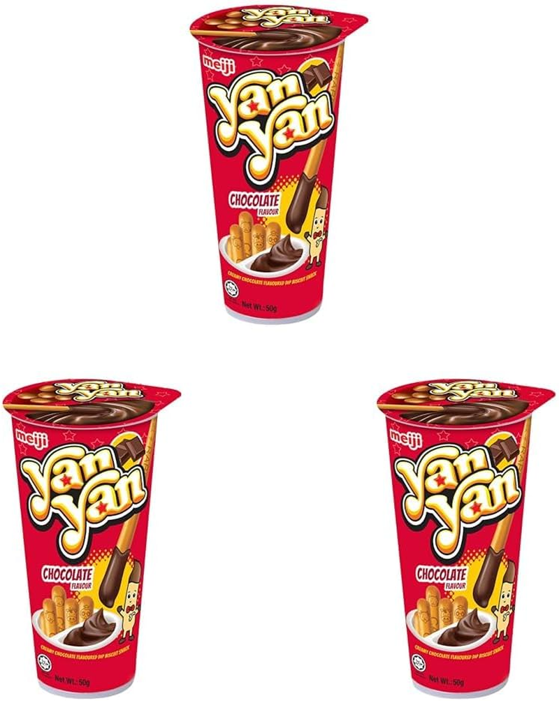 Meiji Yan Yan Chocolate Flavor Biscuits Stick 44G image number 1