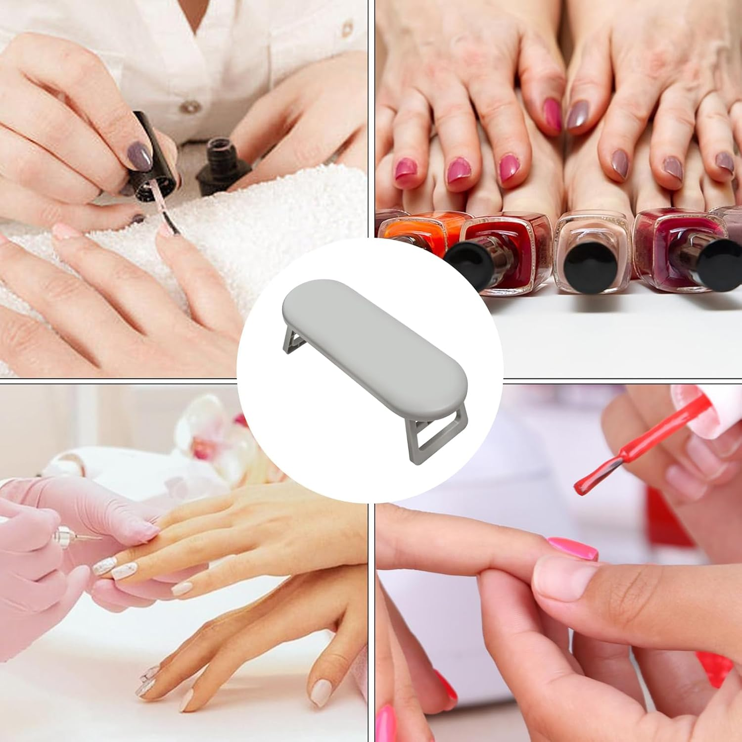 Nail Tech Hand Rest Portable,Household Manicure Arm Cushion - Non-Slip Foldable Hand Rest for Professionals Beginners Work Station Salon Manicure Pedicure Outdoors image number 3