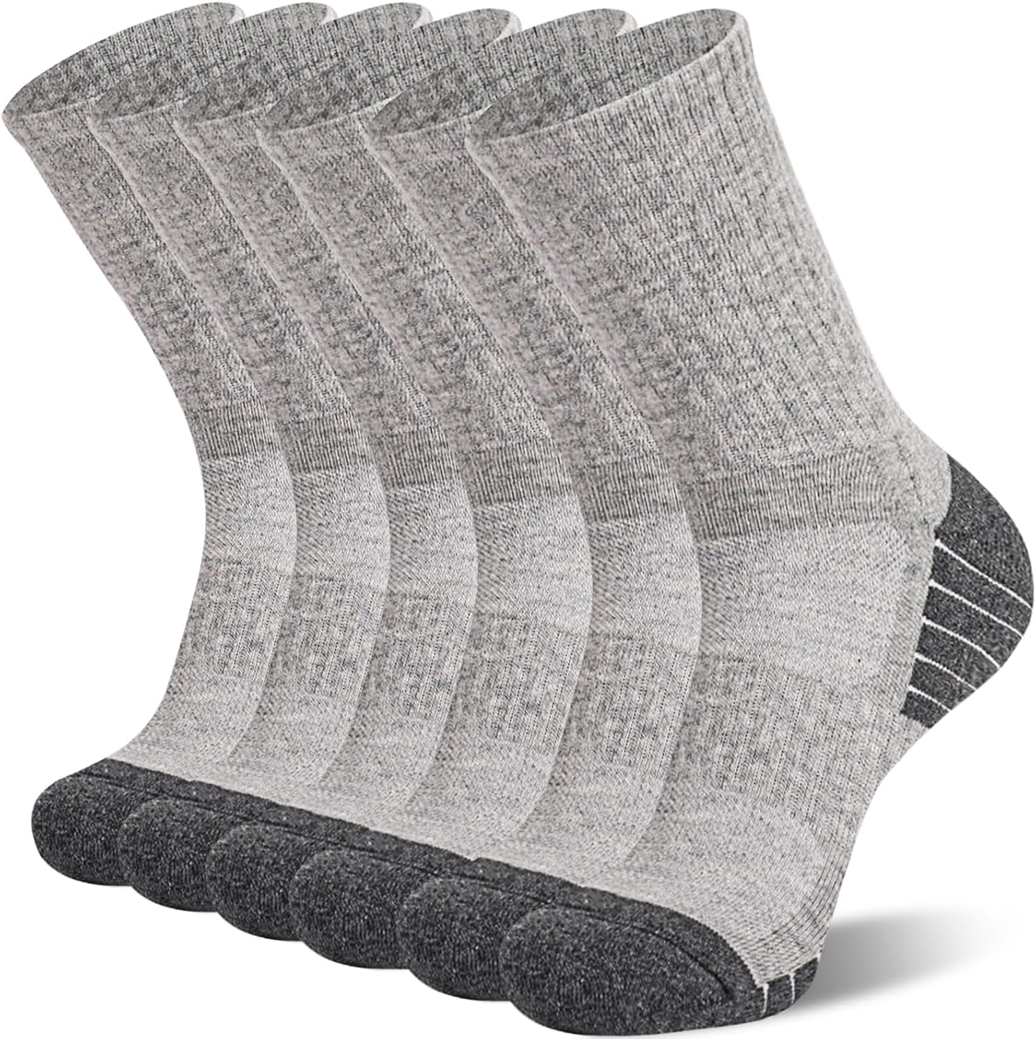 COZY CORE 6 Pairs Athletic Socks Cotton Cushioned Crew Running Socks for Men/Women,Sport Calf Socks Performance Cushioned & Breathable for Running Sports Training Hiking Gym Tennis