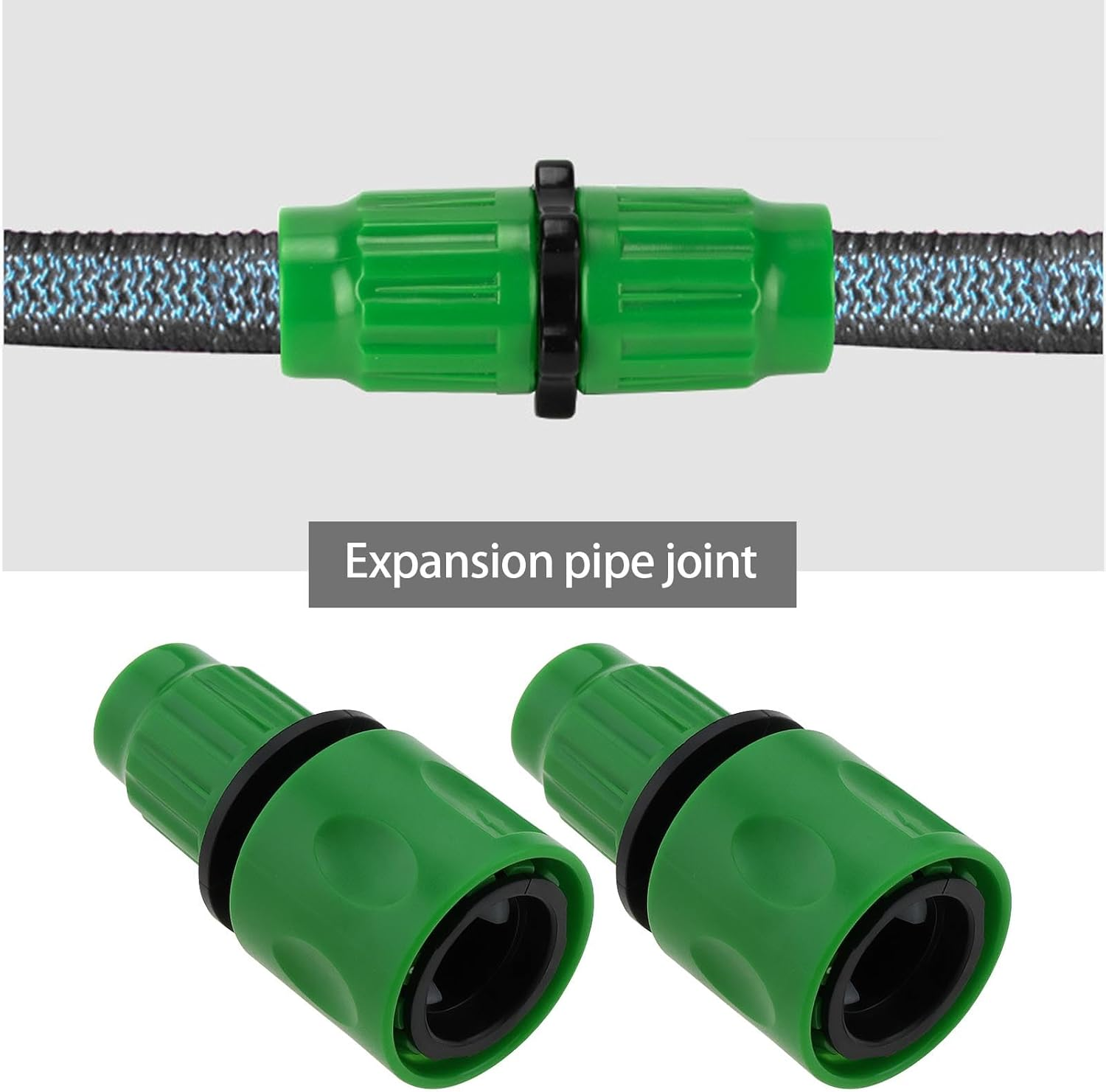 YINETTECH 2PCS Expanding Hose Connector 67.3X34.2Mm Suitable for Telescopic Tubes with Inner Diameter 8-10Mm Garden Hose Repair Kit for Garden Patio, Green image number 6
