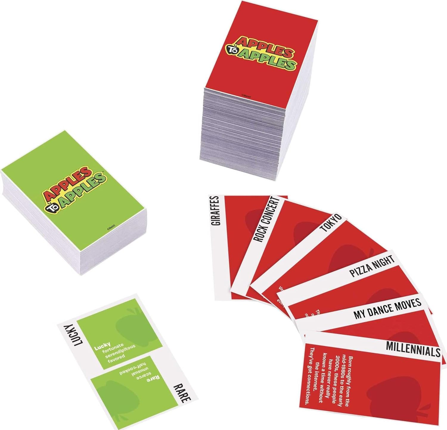 Mattel Games Apples to Apples Game of Comparisons for Parties & Family Reunions with 500+ Cards for 4 to 8 Players image number 2