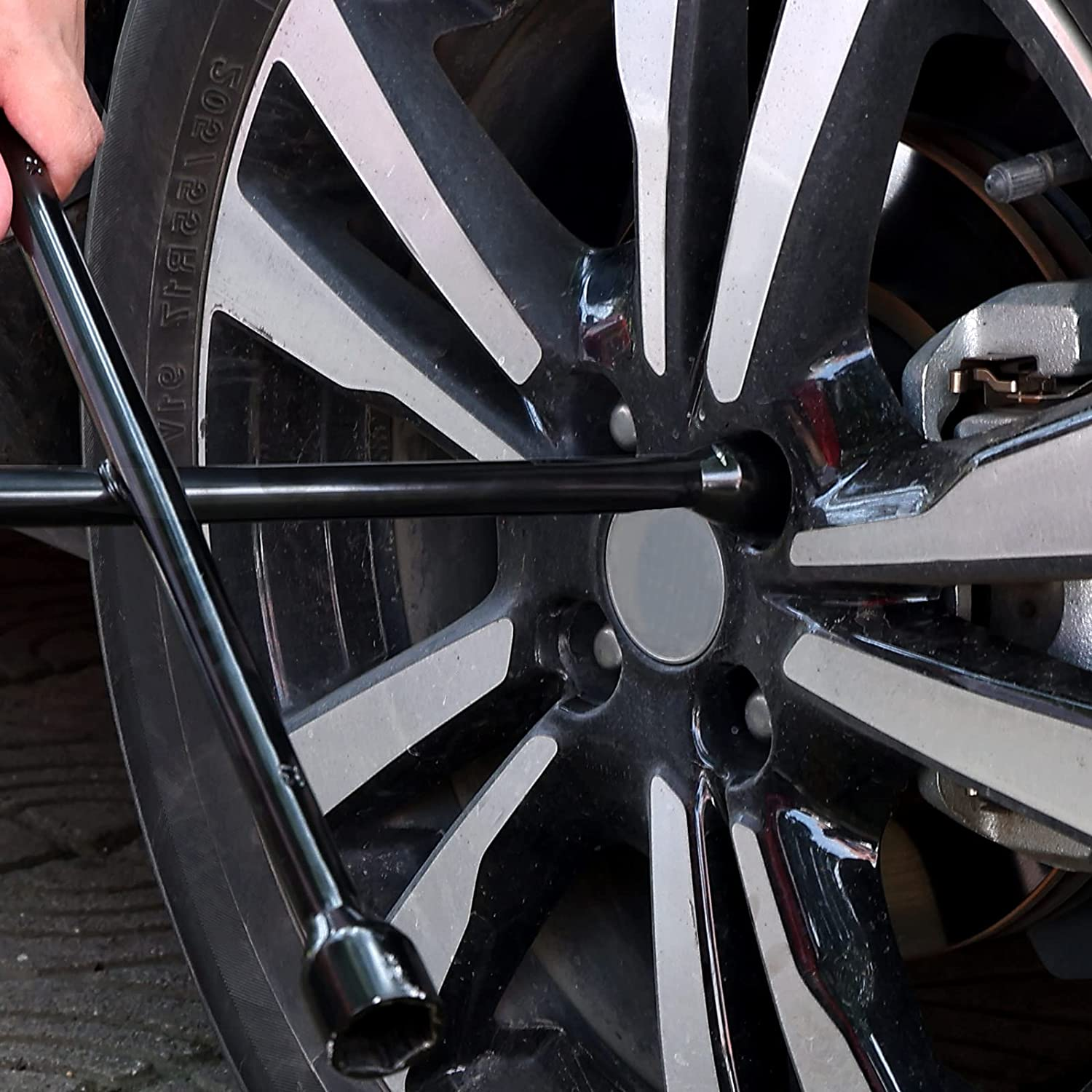 Torin TRX31101-14F Professional 14" Universal Heavy Duty 4-Way Cross Lug Wrench, Black