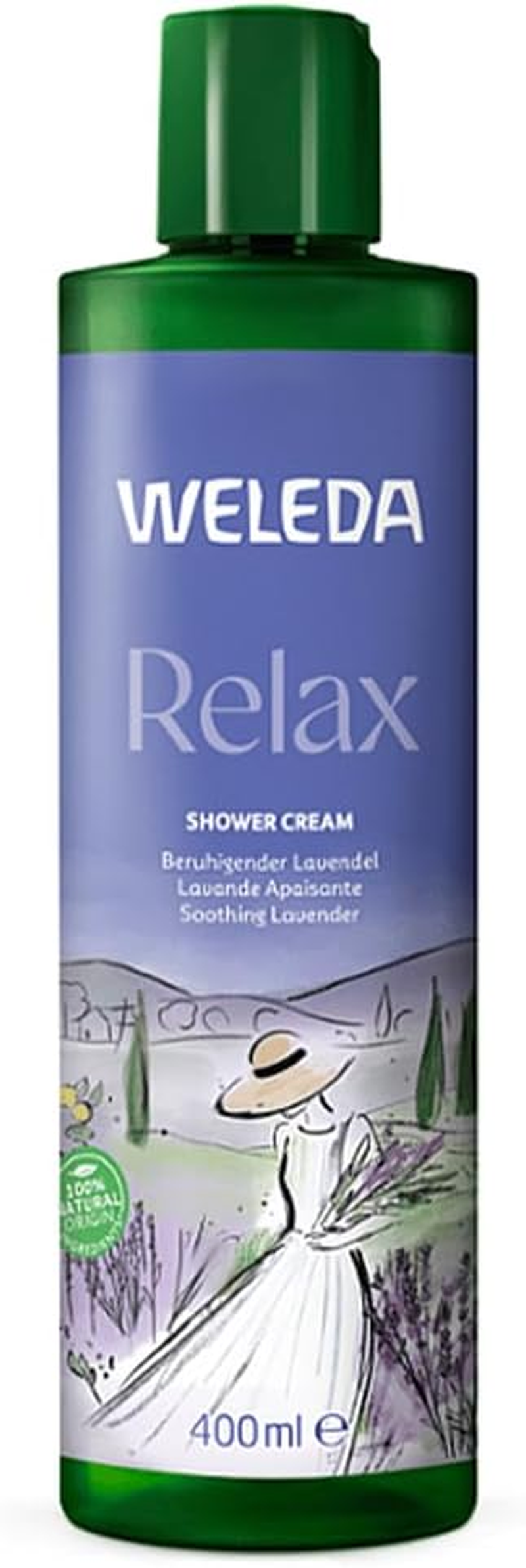 WELEDA Relax Shower Cream - Lavender 400Ml | Natural Body Wash |Calming Fragrance | Vegan image number 1
