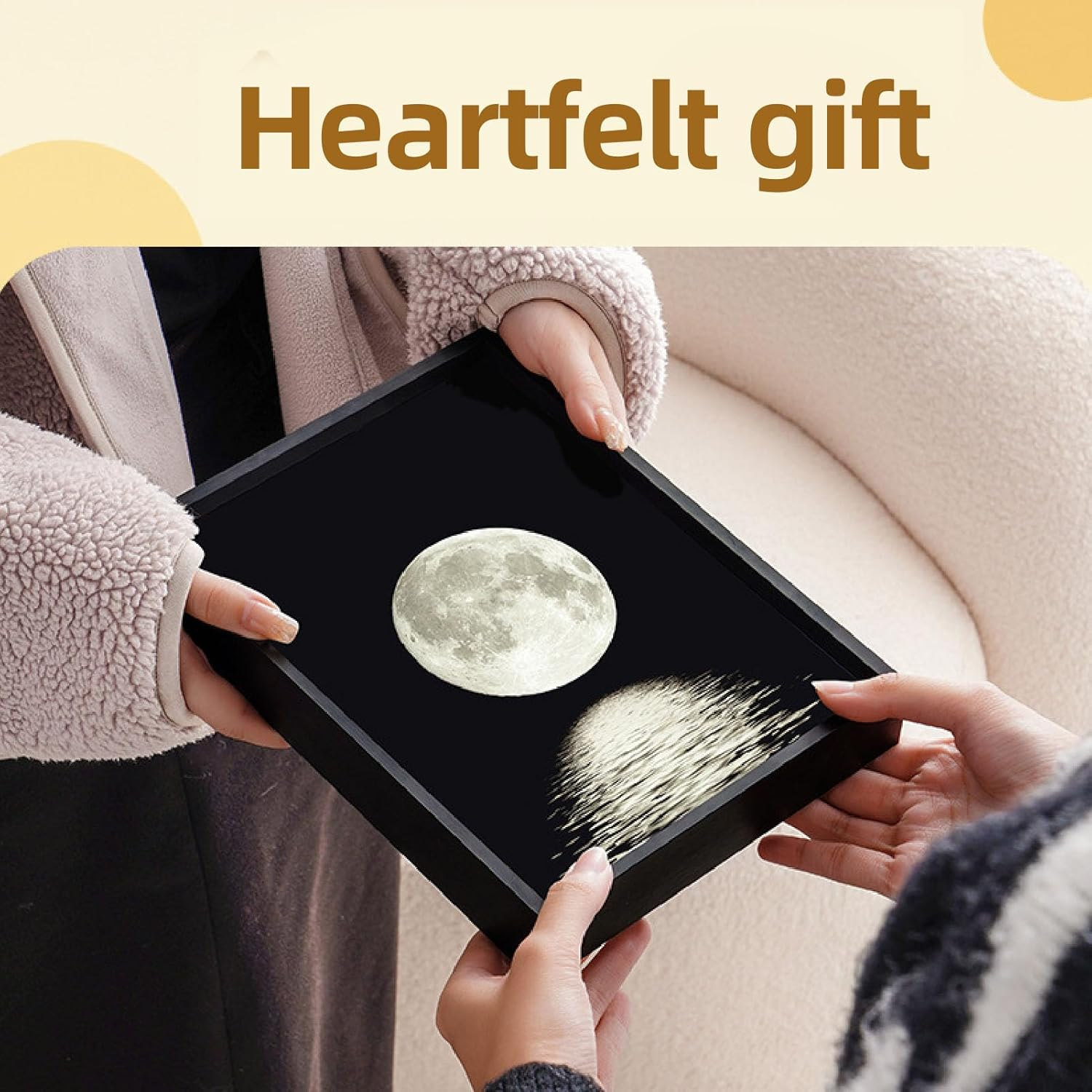 2 in 1 BT Speaker, Moon Night Light Speaker, 3Wx2 Amplifier Modules, Cozy Starlight Illumination, USB Powered, Ideal Bedroom Living Room with BT Speaker