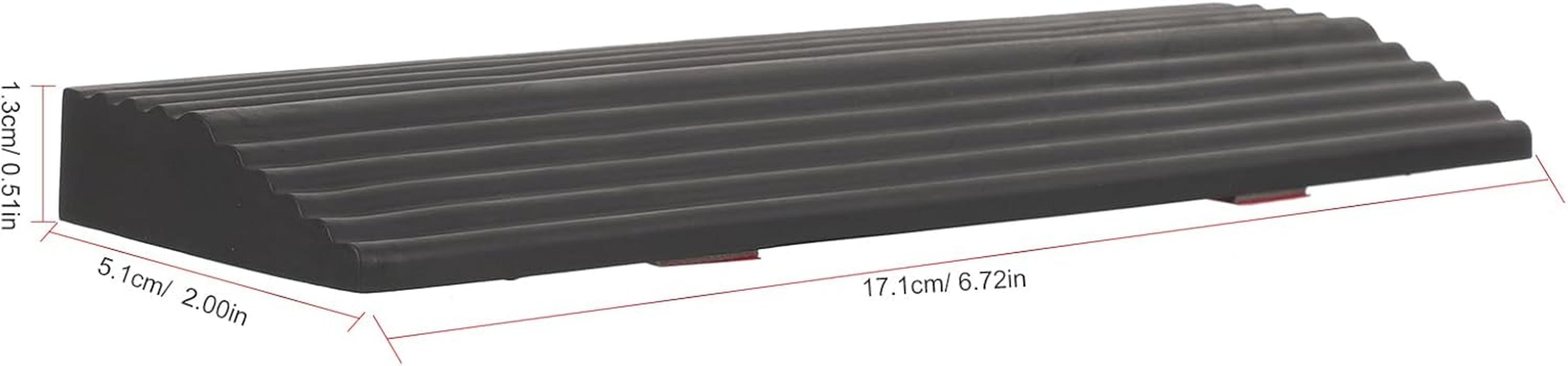 NOLITOY 5Pcs Rise Threshold Ramps for Doorways, Self-Adhesive Rubber Ramp, Door for Wheelchair, Robot Vacuum, Stroller, Non-Slip, Cuttable Rubber for Doorway, Bathroom, Kitchen image number 1