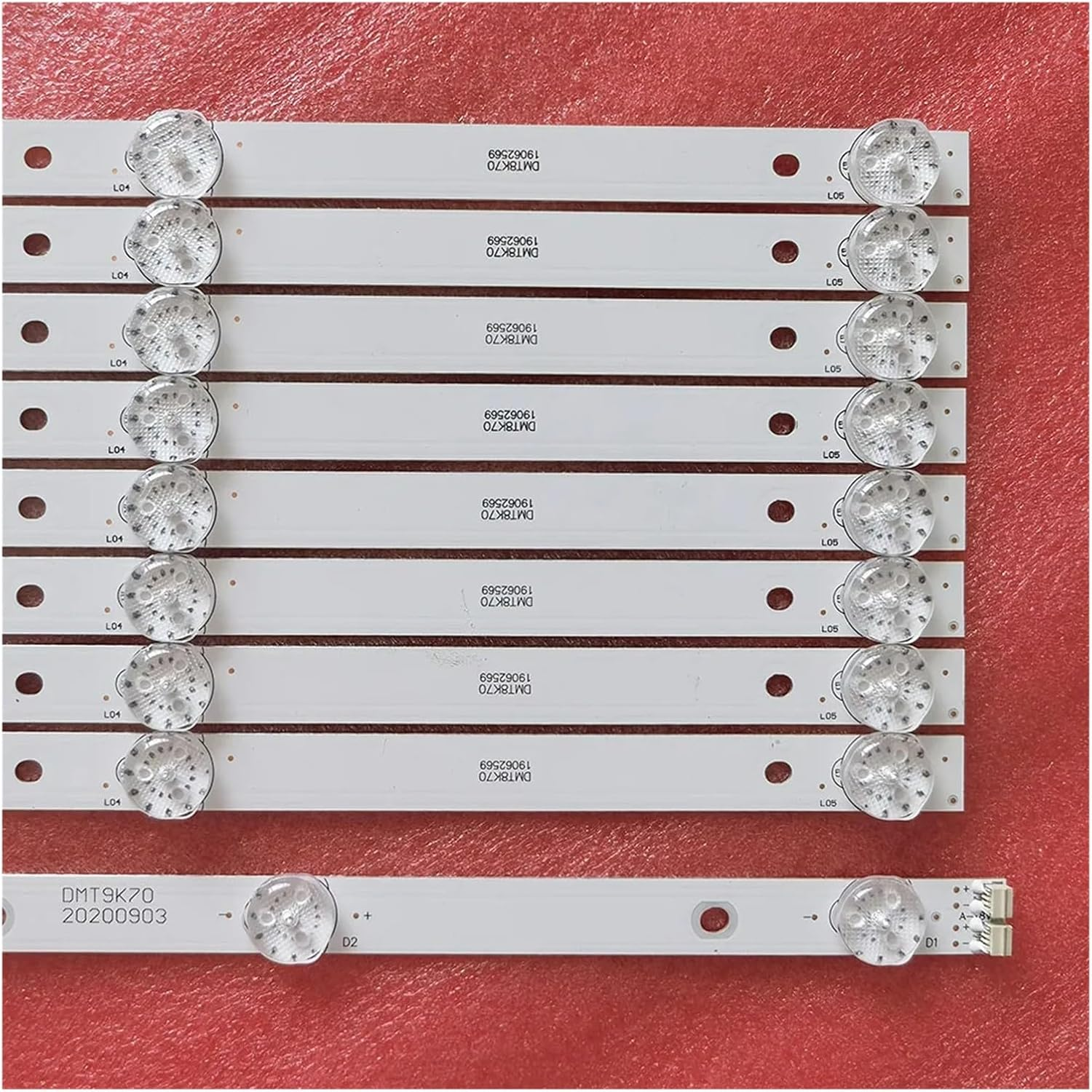 Xnasu 9 PCS LED Backlight Strip for TV UHD HIGH ONE HI5502UHD-MM D55-M30 JS-D-JP55DM-A51EC B51EC 55DM1000/300MA-1BIN FHD, Xnasu123 image number 1