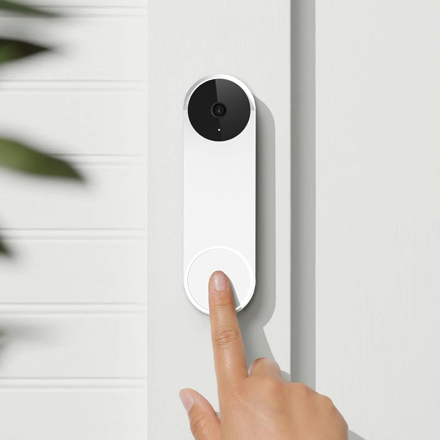 Protective Silicone Skin Case for Google Nest Hello Doorbell-Weatherproof Cover (White) image number 3