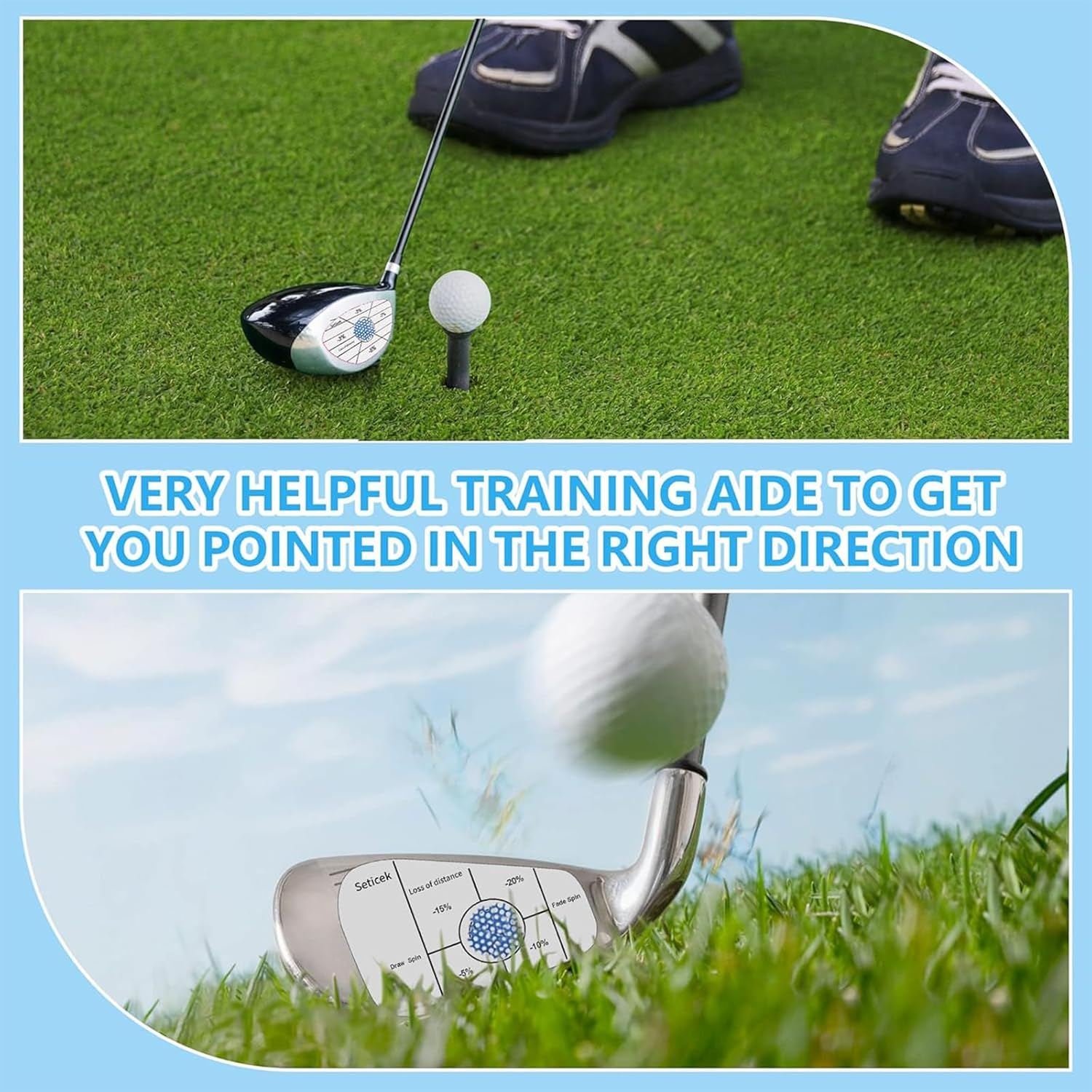 Yeanifeana 300PCS Golf Impact Tape Labels, Swing Training Stickers for Sweet Spot Analysis, Improve Accuracy & Distance, Self-Teaching Golf Practice Aid image number 6