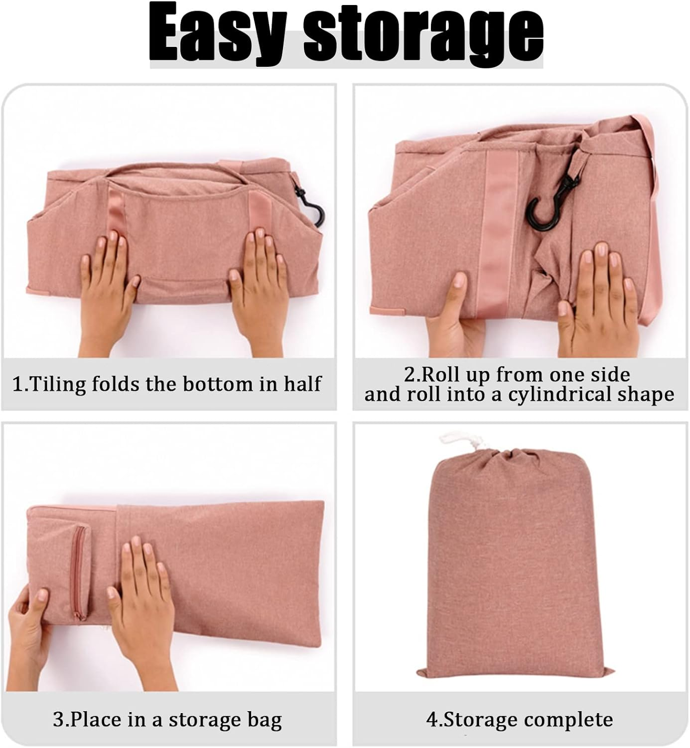 Collapsible Foot Basin with Handles, Zipper Portable Foot Soak Tub, Large Capacity Home Pedicure Foot Spa Bucket for Travel, Camping Washing (Color : Beige, Size : 72X32Cm)