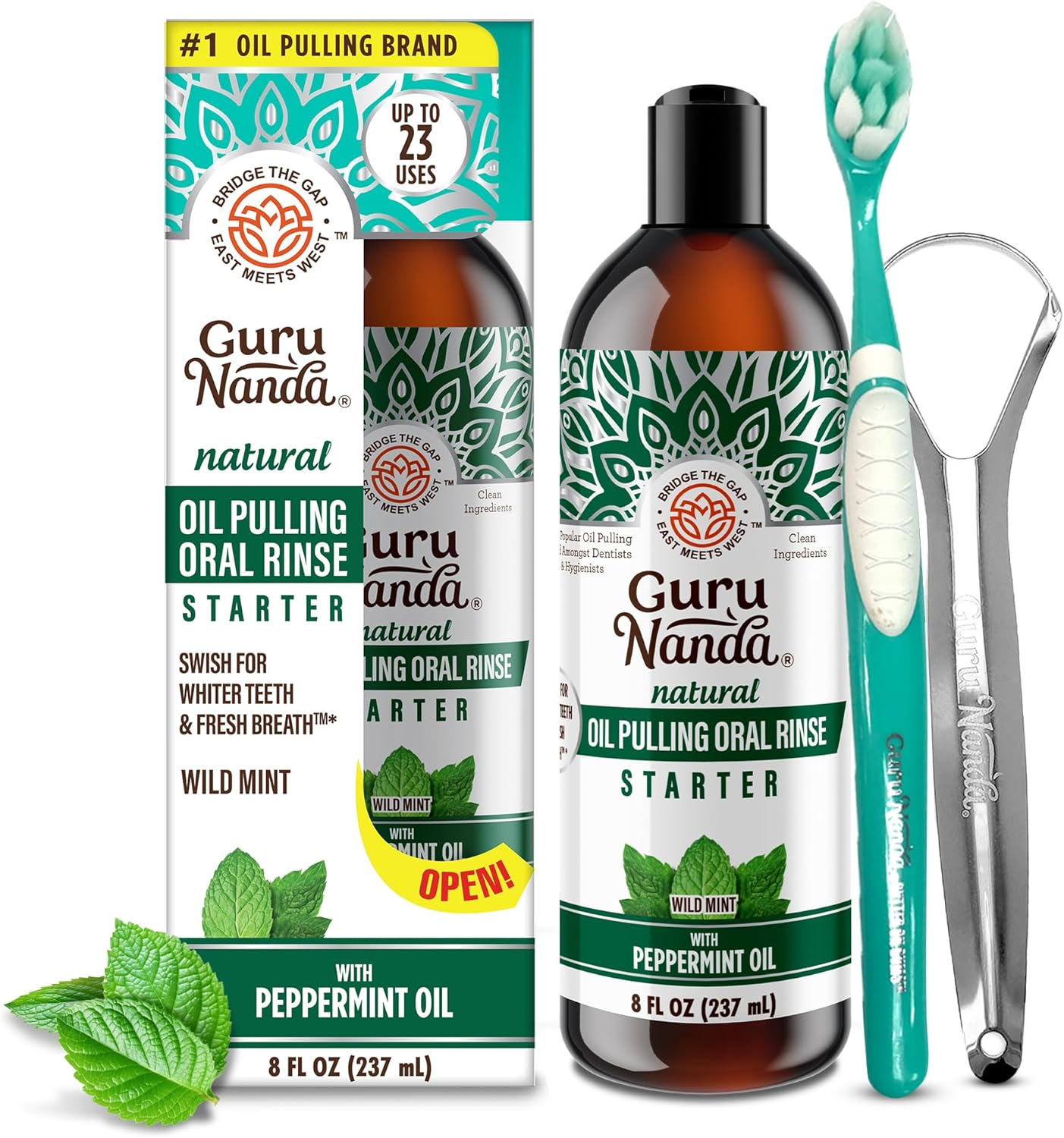 Gurunanda Coconut & Peppermint Oil Pulling (8 Fl.Oz) image number 6