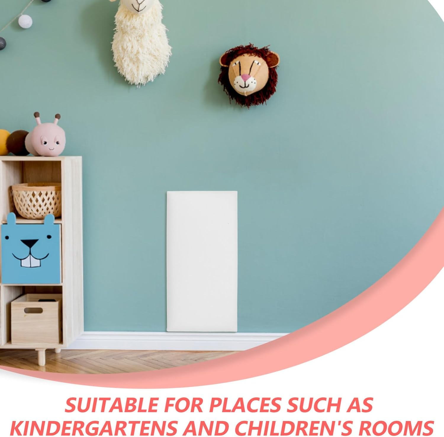 UPKOCH Anti-Collision Wall Sticker Pad for Kids, Self-Adhesive 3D Wall Panels, White PVC Wall Cushion Padding, Nursery & Playroom Wall Sticker Foam Mats Decor, 20 &times; 40CM, White image number 1