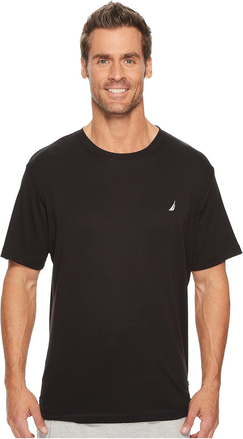 Nautica Mens Anchor Crew Neck Sleep Shirt image number 1