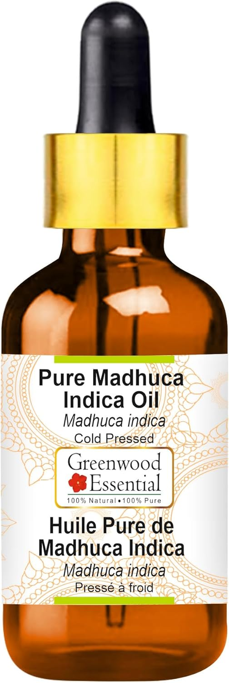 Greenwood Essential Pure Madhuca Indica Oil (Madhuca Indica) with Glass Dropper Cold Pressed 15Ml (0.50 Oz) image number 1