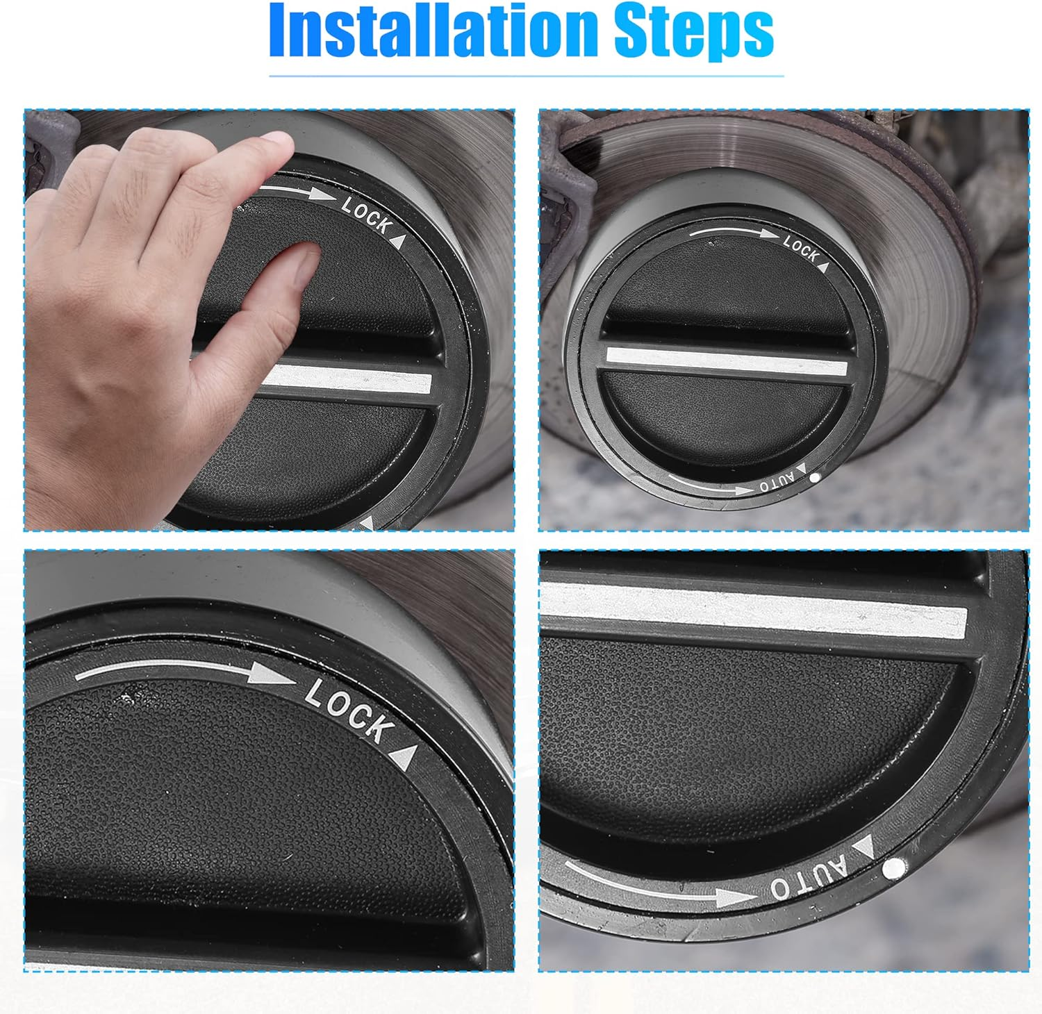 X AUTOHAUX 4X4 Auto Locking Hub 4WD Locking Hub Actuator for Ford F-250 Super Duty 1999-2004 for Ford 2000-2005 1C3Z-3B396-CB 4 Wheel Drive Rubber image number 1