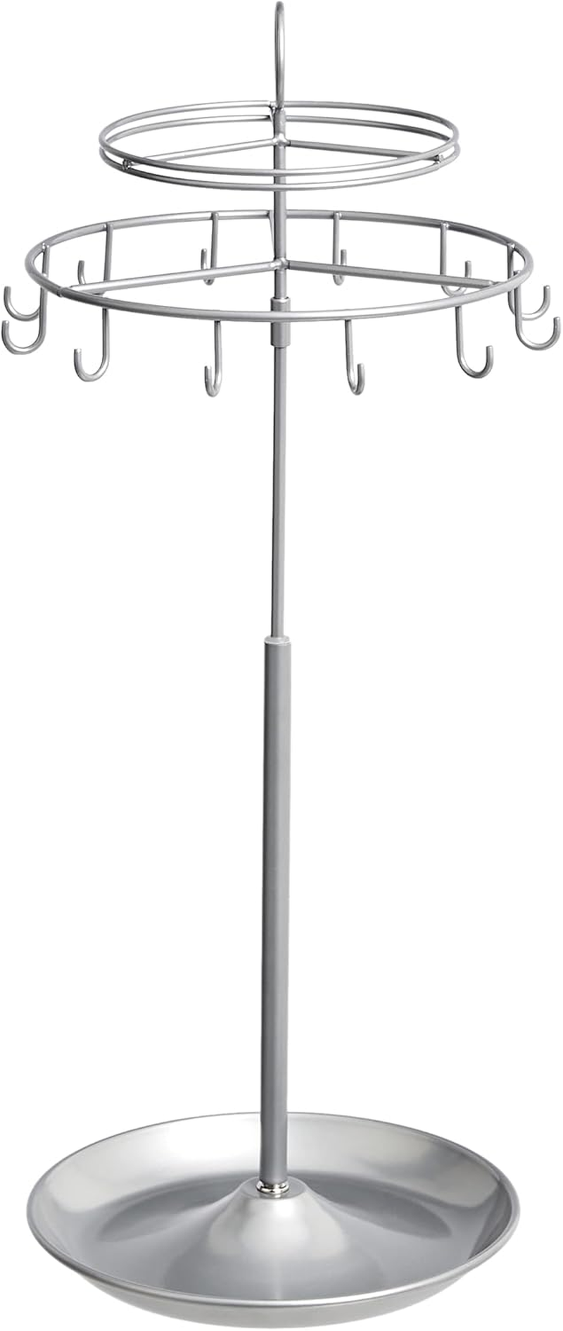 Amazon Basics Spinning Jewelry Tree Stand - Nickel