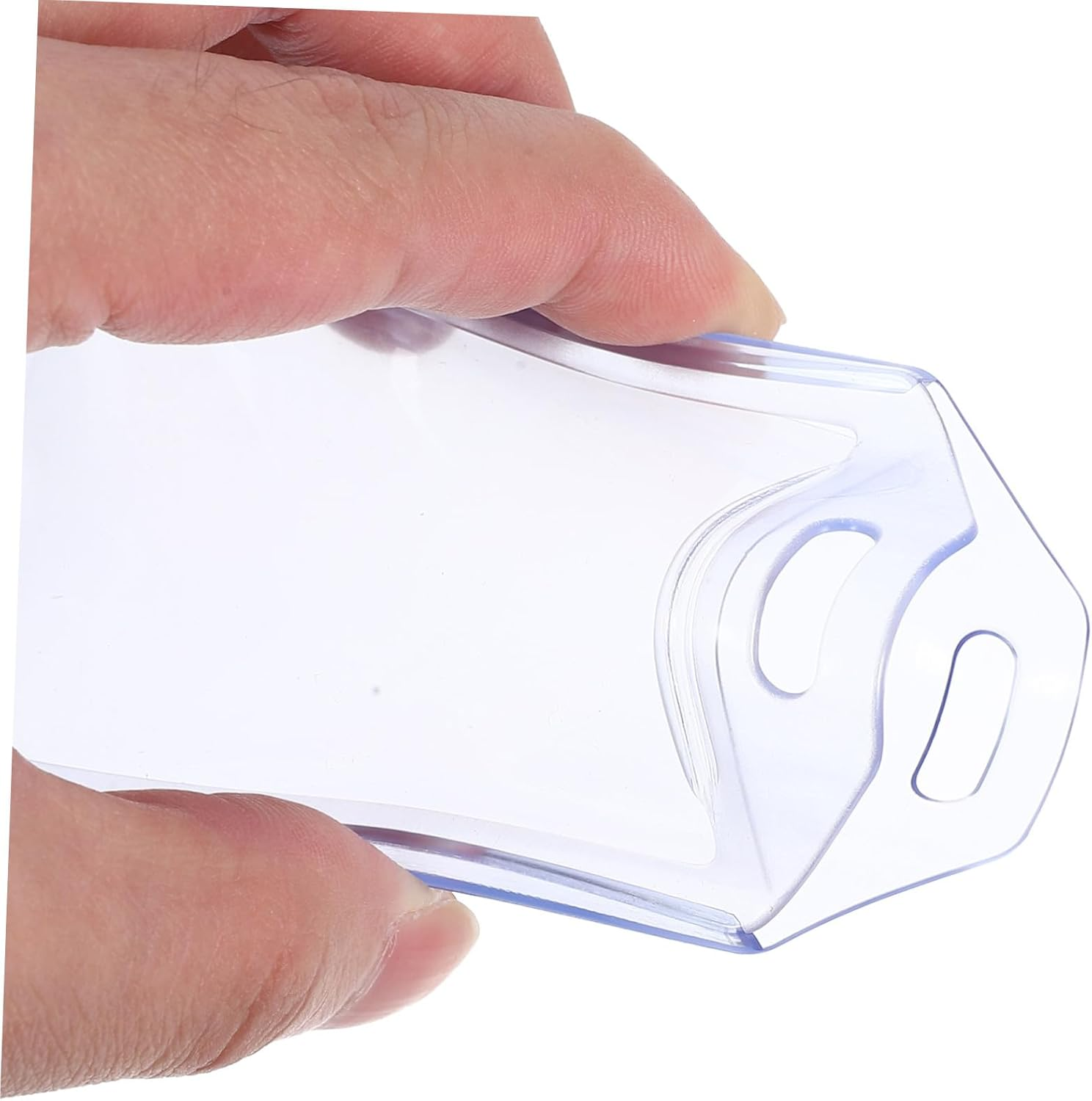 LOPUNER 10 Pcs PVC Card Holders Clear Luggage Identifier Tags with Prepunched for Travel Suitcases Backpacks Transparent Id Card Sleeves for Men and Women image number 1