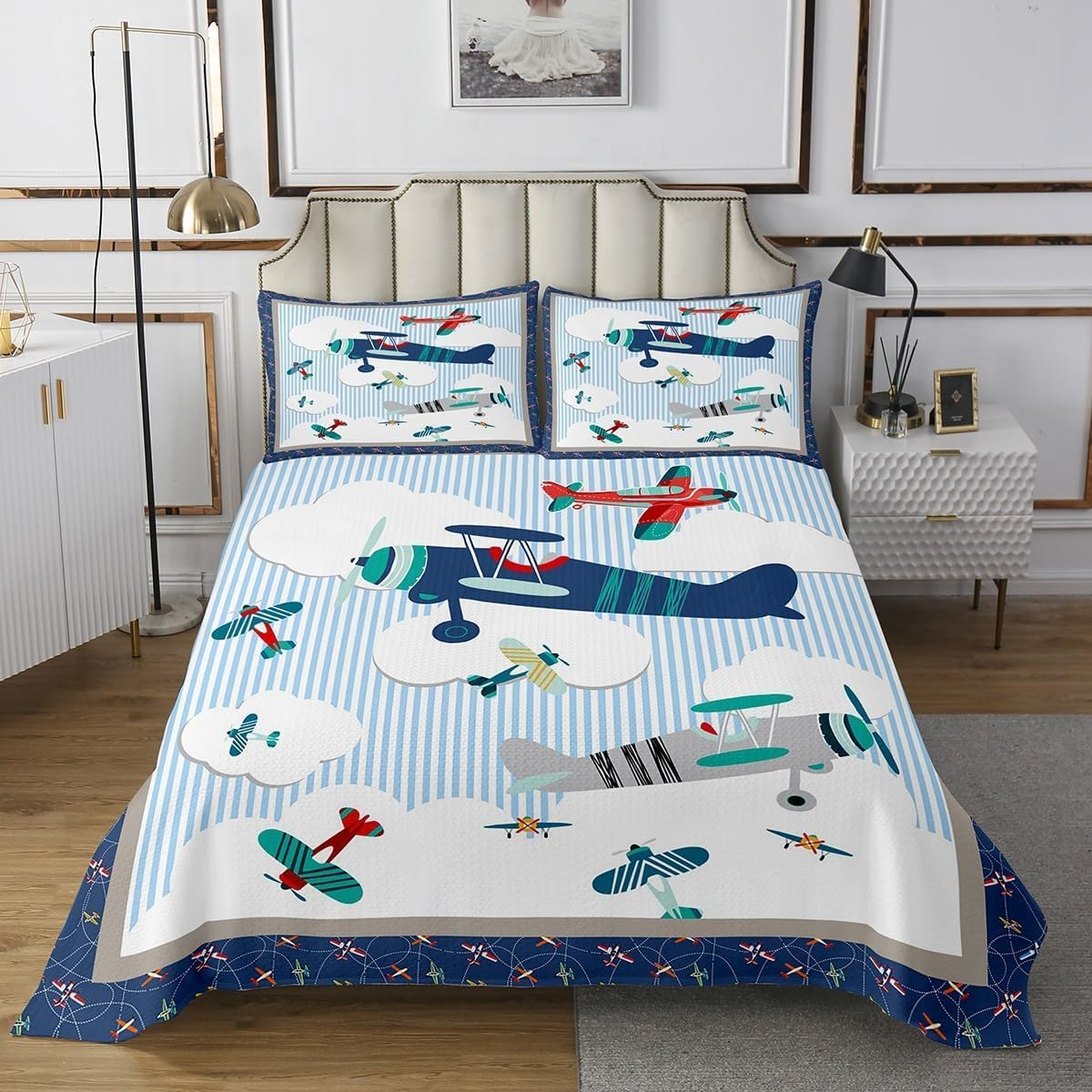 Red Grey Black Plaid Bedspread Quilt, 3D Abstract Geometric Bed Linen for All Season Bedroom, Black Stripes Lines 240 X 220 Cm Duvet Set with 2 Pillowcases for Boys Girls