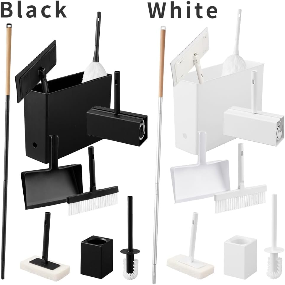 Iris Ohyama SSE-9B Cleaning Set of 9 Houses That Can Be Removed and Removed with Buttons, Stretches the Handles, Makes Your Body Less Painful, Can Be Stored Together, Hang and Store, Natural Wood, image number 6