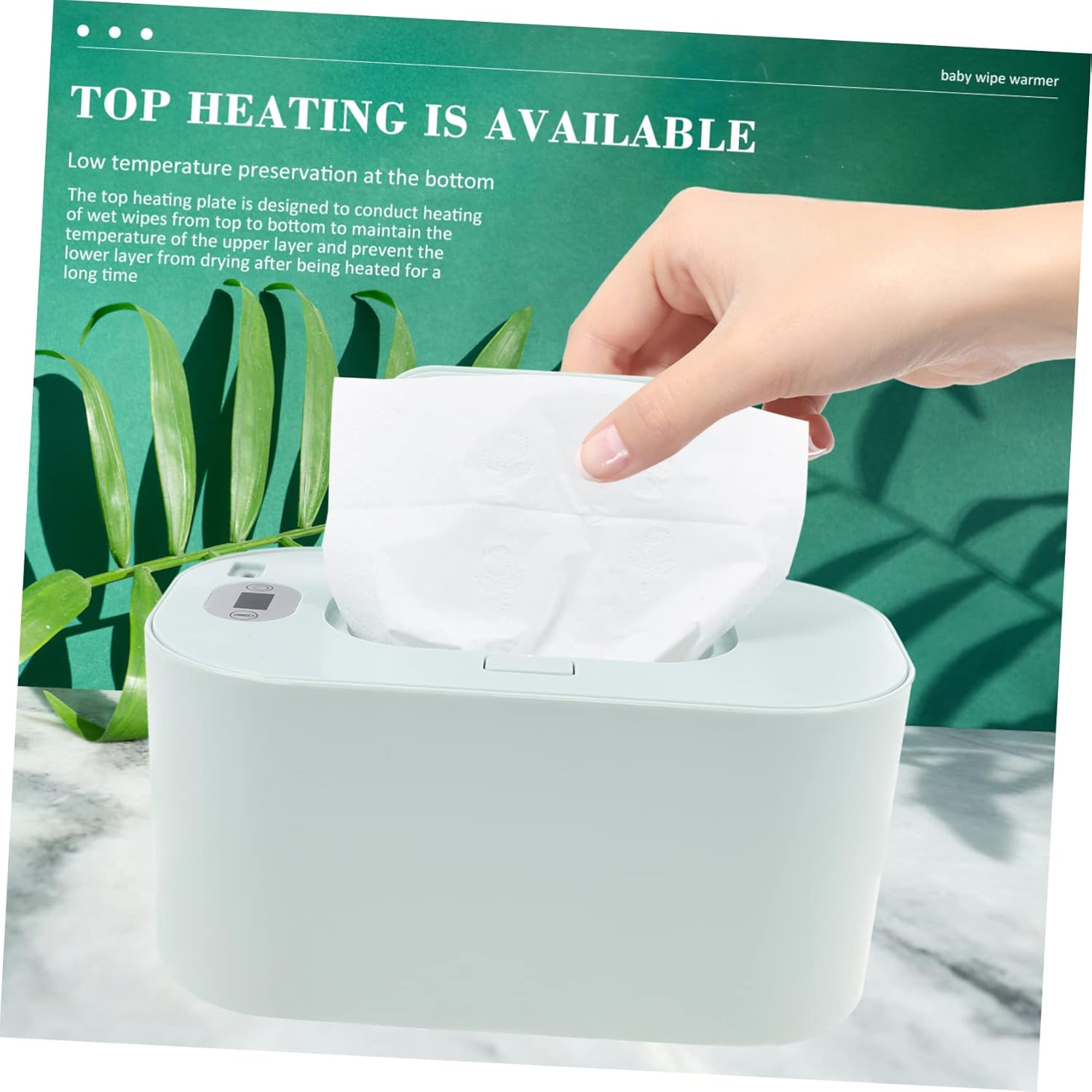 KOMBIUDA USB Portable Baby Wipe Warmer and Tissue Dispenser Wet Tissue Heater for Travel and Car Use, Portable Wet Wipes Warmer Temperature Control for Infant Care