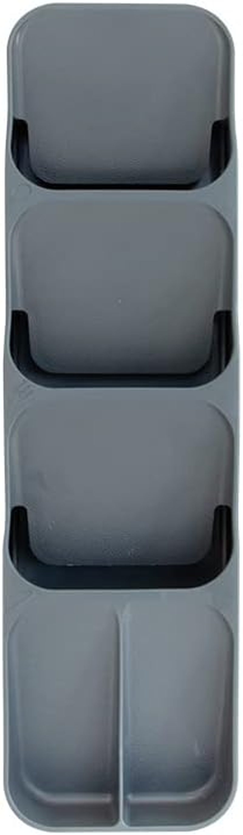 BOAA Fresh Cutlery Organiser for Kitchen Drawer, Cutlery Tray, Organiser System, Kitchen Drawer Organiser, Kitchen Storage (5 Compartments, Grey)