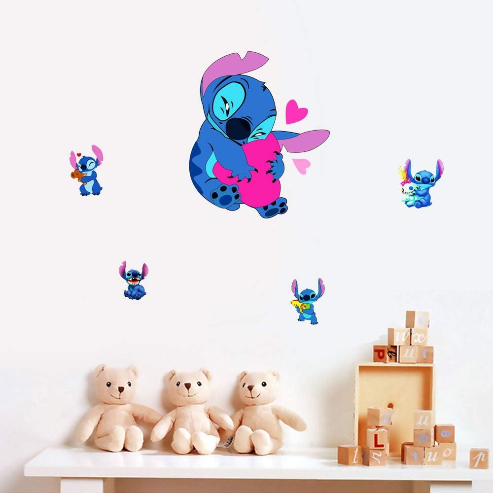 3D Cartoon Characters Wall Stickers Cartoon Wall Decals Excellent Vinyl Wall Decor for Girls Room Living Room (Size 17.7 X 23.7 Inch) image number 3