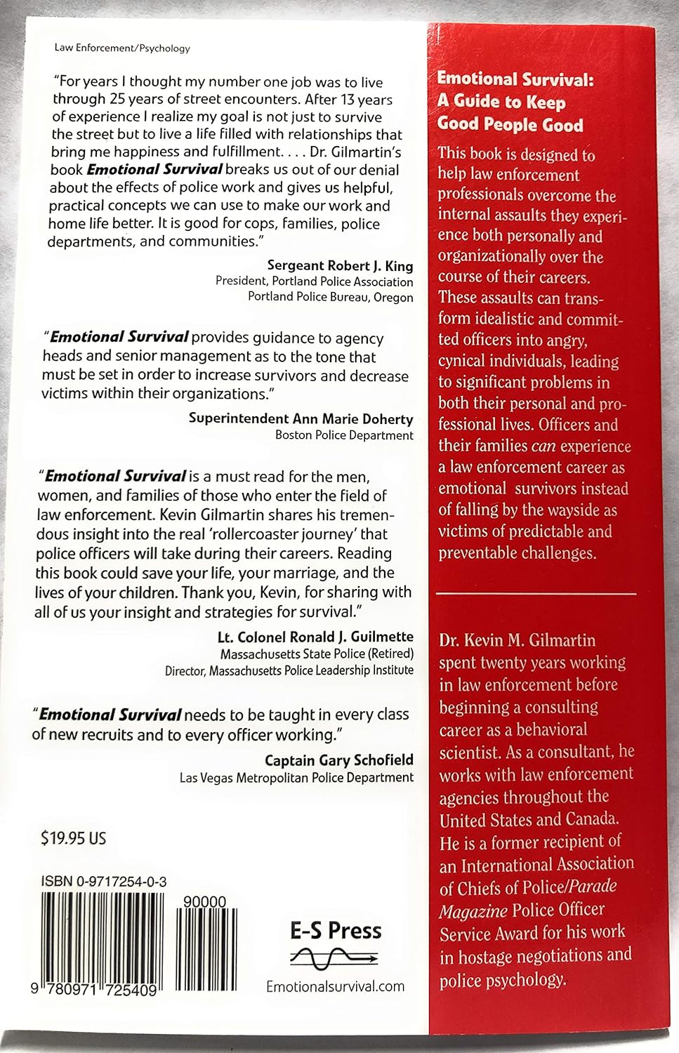 Emotional Survival for Law Enforcement: a Guide for Officers and Their Families