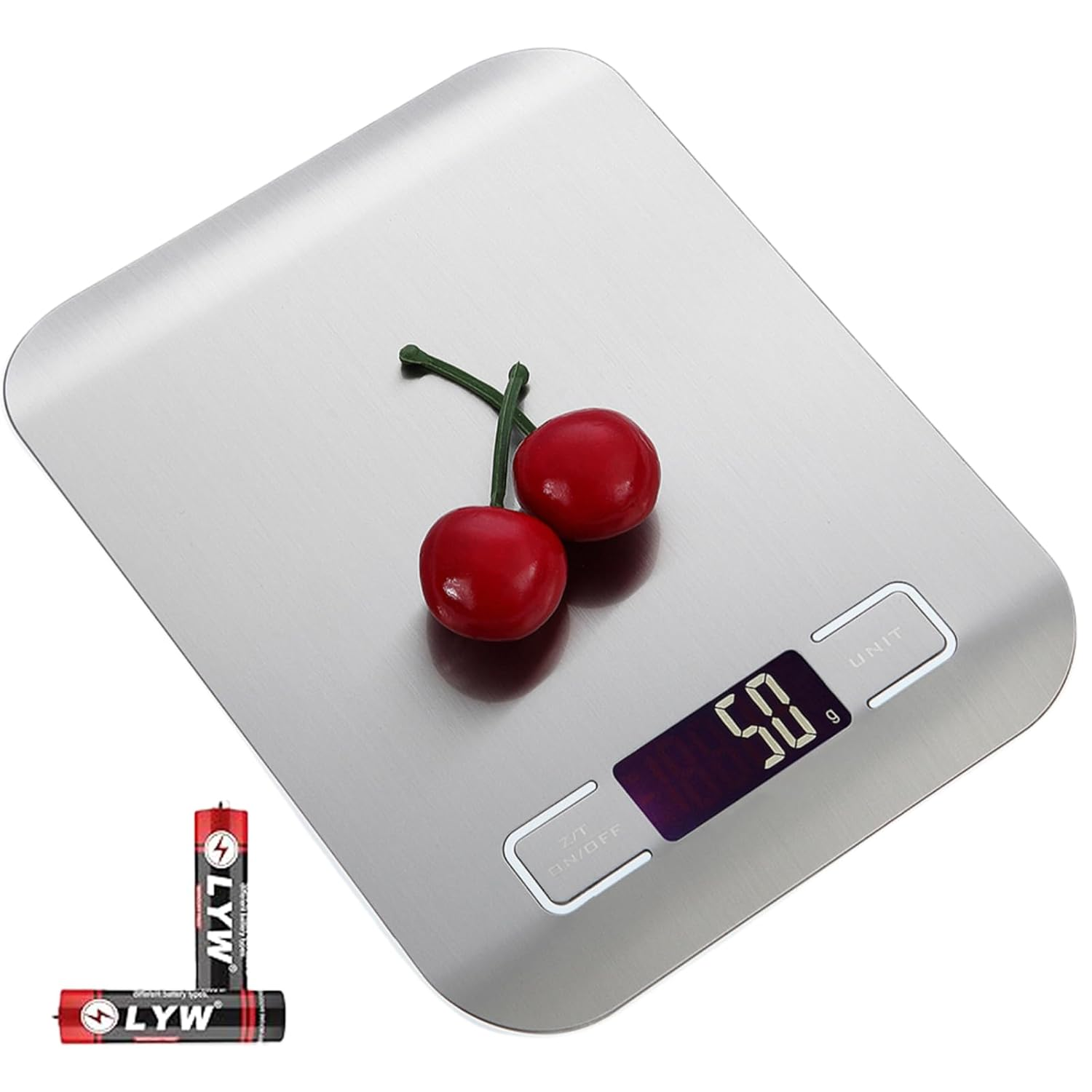 Food Kitchen Scale, Digital Grams and Ounces for Weight Loss, Bakings, Cooking, Meal Prep.High LCD Displayhaving Multiple Unit Conversions,Automatic Shutdown in 3 Minutes,304 Stainless Steel image number 2