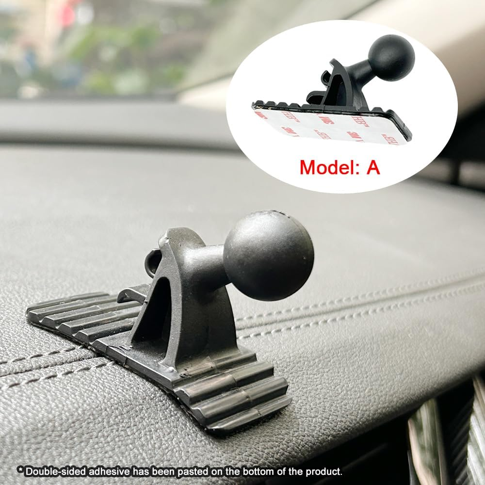 Car Phone Holder Accessories, Mobile Phone Bracket a Model Dashboard Pasting Holder Mount Base 17Mm Ball Head. There Will Be No Residue after Remove.Can Be Pasted on the Curved Dashboard.(Double: A) image number 4
