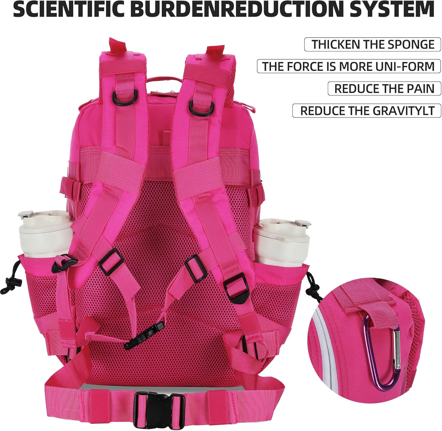 KXBUNQD Military Tactical Backpack for Men and Women Army 3 Days Assault Pack Bag Large Rucksack with Molle System image number 6