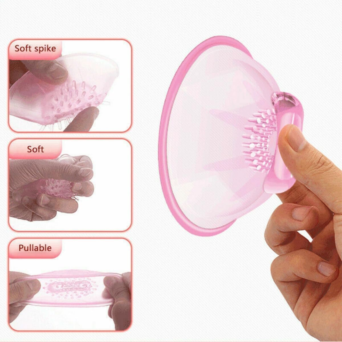Vibrating Nipple Transparent Clamps Sucking Stimulator Massager with 10 Powerful Vibration Nipple Toy Vibrator Rechargeable Adult Sex Toys for Couples Pleasure image number 6
